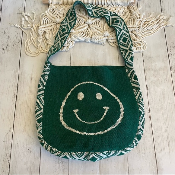 Bohemian Aztec Shoulder Smile Woven Beach Pool Vacation Casual Spring Summer Bag - Picture 3 of 5